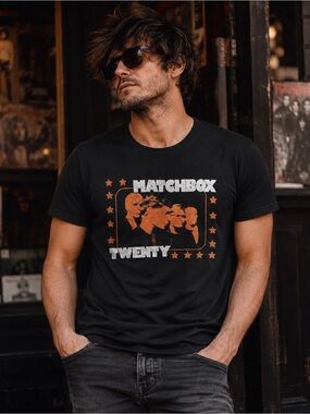 Matchbox Twenty 20 Band T-Shirt Men’s Large Black Graphic Concert Rock Tee